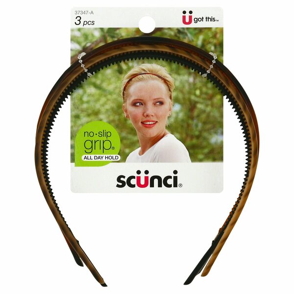 Scunci NO SLIP SKINNY HEADBAN, 3PK 121258